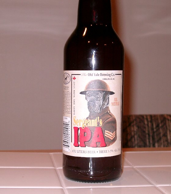 A bottle of IPA beer