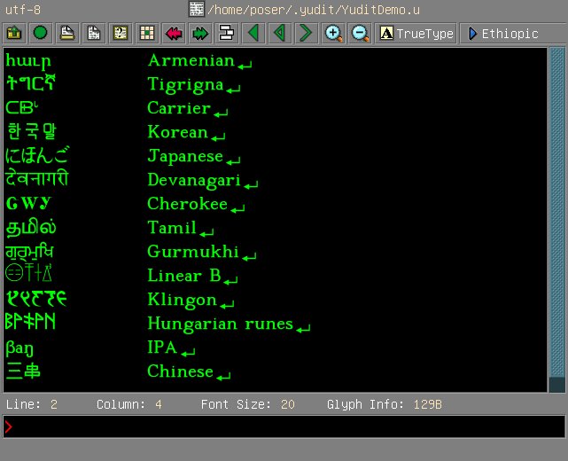Yudit Unicode Editor Demo